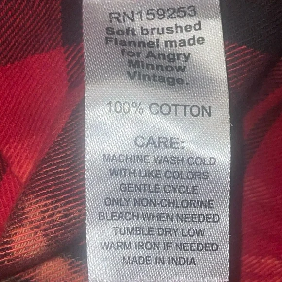 Angry Minnow Co Bleached Buffalo Plaid Soft Brushed Flannel Size XXL “Coffee” - Picture 11 of 16